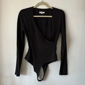 Madewell Black V Neck Body Suit